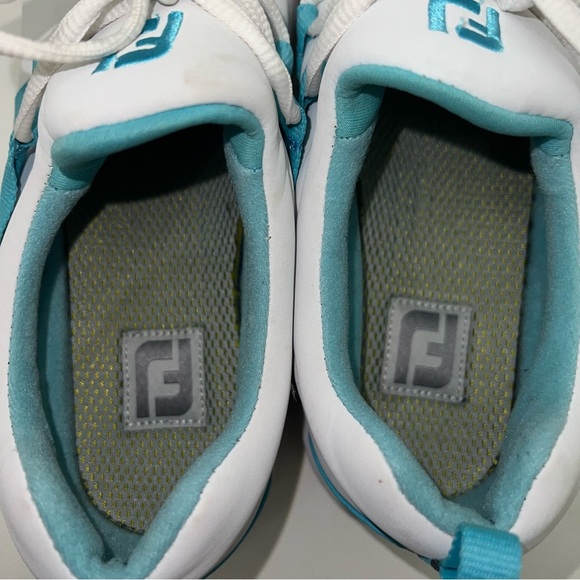 FootJoy FJ Leisure Slip On Golf Shoe White Light Blue 92908 Women Size 11Med - Picture 8 of 10